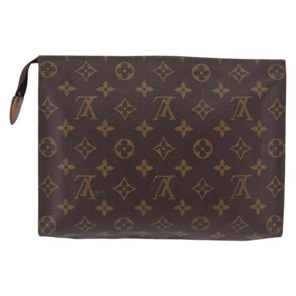 LOUIS VUITTON Monogram Poche Toilette 26 Pouch M47542 LV Auth 195782