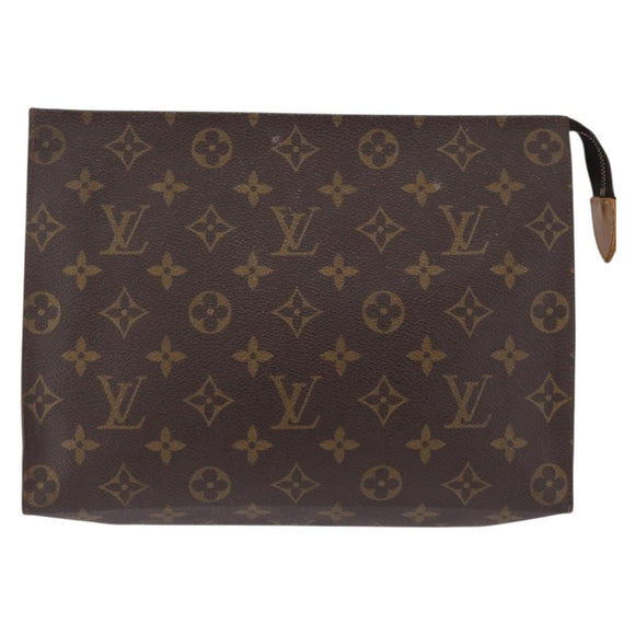 LOUIS VUITTON Monogram Poche Toilette 26 Pouch M47542 LV Auth 195783