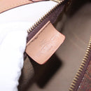 ETRO Paisley Hand Bag Leather Brown Gold Tone Auth 195784-17