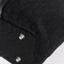 Christian Dior Trotter Canvas Hand Bag Black Silver Auth 195785V-14