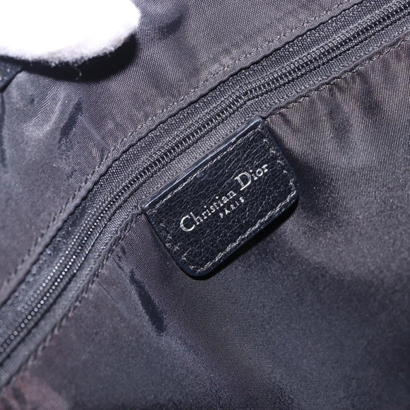 Christian Dior Trotter Canvas Hand Bag Black Silver Auth 195785V