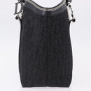 Christian Dior Trotter Canvas Hand Bag Black Silver Auth 195785V-3