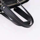 Christian Dior Trotter Canvas Hand Bag Black Silver Auth 195785V-7