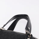 Christian Dior Trotter Canvas Hand Bag Black Silver Auth 195785V-8
