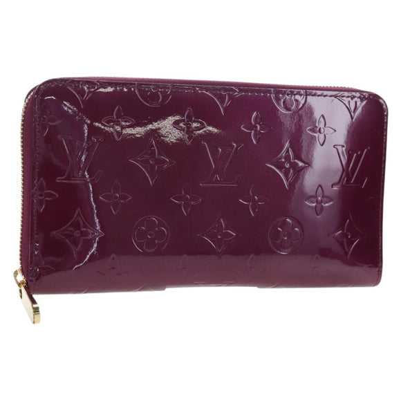 LOUIS VUITTON Monogram Vernis Zippy Organizer Long Wallet Viole LV Auth 195786V