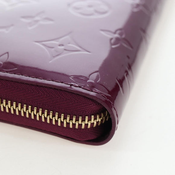 LOUIS VUITTON Monogram Vernis Zippy Organizer Long Wallet Viole LV Auth 195786V