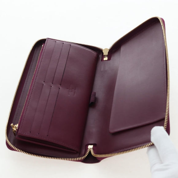 LOUIS VUITTON Monogram Vernis Zippy Organizer Long Wallet Viole LV Auth 195786V