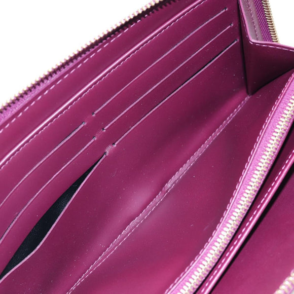 LOUIS VUITTON Monogram Vernis Zippy Organizer Long Wallet Viole LV Auth 195786V