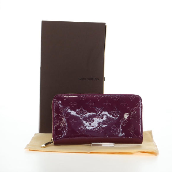 LOUIS VUITTON Monogram Vernis Zippy Organizer Long Wallet Viole LV Auth 195786V