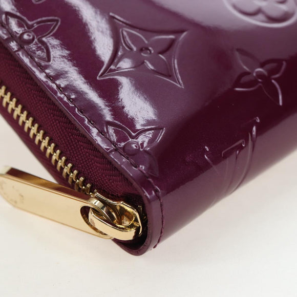 LOUIS VUITTON Monogram Vernis Zippy Organizer Long Wallet Viole LV Auth 195786V