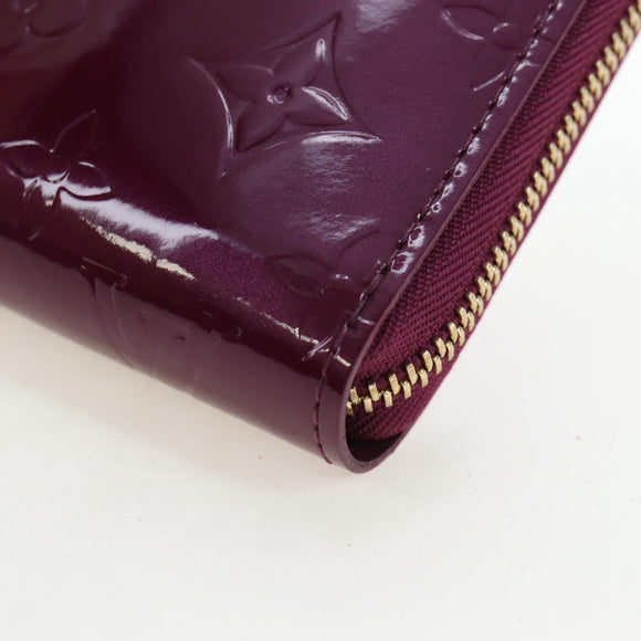 LOUIS VUITTON Monogram Vernis Zippy Organizer Long Wallet Viole LV Auth 195786V