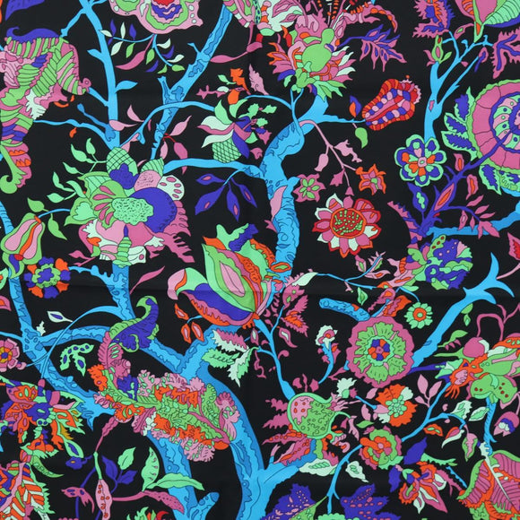 HERMES Scarf ""fantaisies indiennes"" Silk Multicolor Auth 195787M