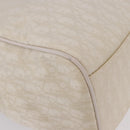 Christian Dior Trotter Canvas Hand Bag Ivory Silver Auth 195788V-10