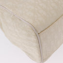 Christian Dior Trotter Canvas Hand Bag Ivory Silver Auth 195788V-12