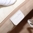 Christian Dior Trotter Canvas Hand Bag Ivory Silver Auth 195788V-15
