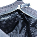 PRADA Nylon Shoulder Bag Black Silver Auth 195790V-23