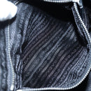 PRADA Nylon Shoulder Bag Black Silver Auth 195790V-25