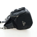 PRADA Nylon Shoulder Bag Black Silver Auth 195790V-4