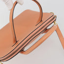 CELINE Hand Bag Leather 2way Orange Gold Tone Auth 195791A-6