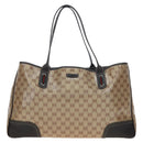GUCCI GG Crystal Tote Bag Coated Canvas Outlet Beige Gold 293589 Auth 195792V-2