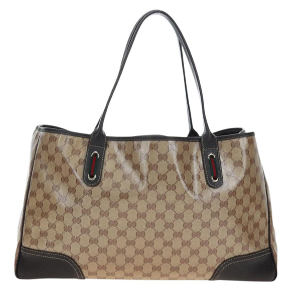 GUCCI GG Crystal Tote Bag Coated Canvas Outlet Beige Gold 293589 Auth 195792V