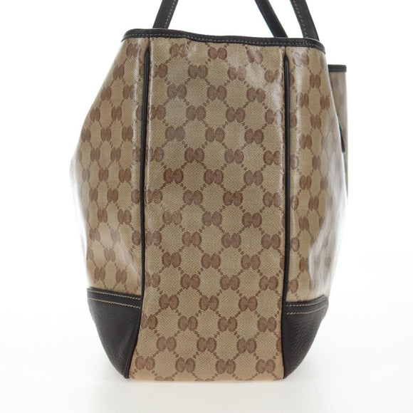 GUCCI GG Crystal Tote Bag Coated Canvas Outlet Beige Gold 293589 Auth 195792V