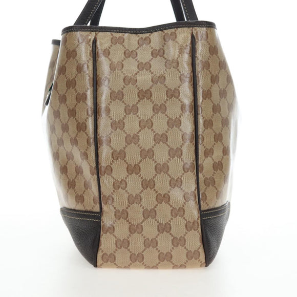 GUCCI GG Crystal Tote Bag Coated Canvas Outlet Beige Gold 293589 Auth 195792V