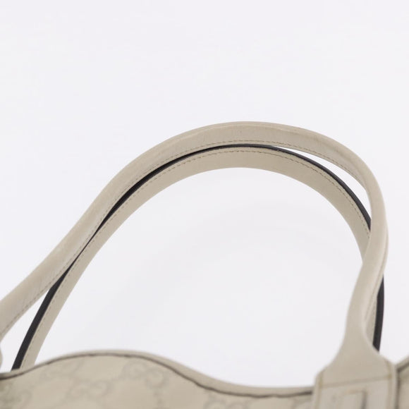 GUCCI GuccissimaGG Pretty Tote Bag Leather Ivory 163805 Auth 195794V