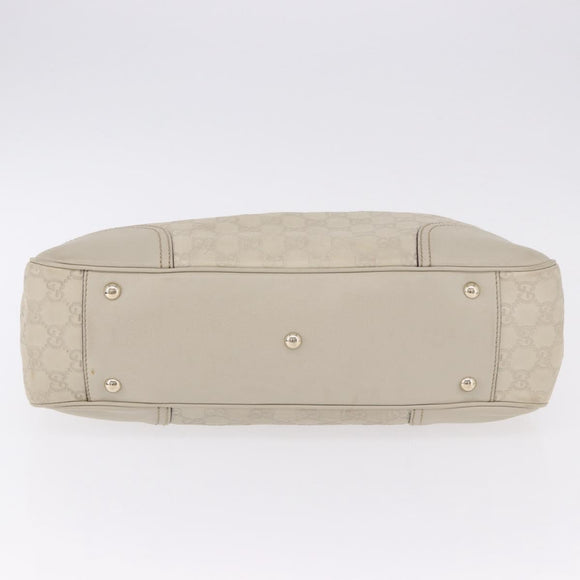 GUCCI GuccissimaGG Pretty Tote Bag Leather Ivory 163805 Auth 195794V