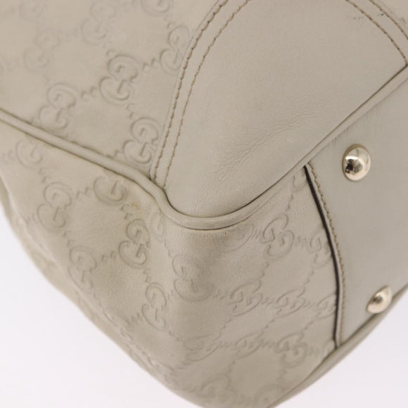 GUCCI GuccissimaGG Pretty Tote Bag Leather Ivory 163805 Auth 195794V