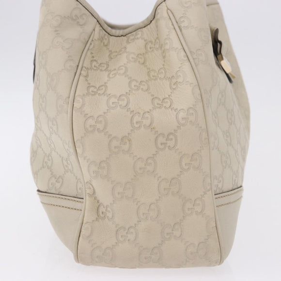 GUCCI GuccissimaGG Pretty Tote Bag Leather Ivory 163805 Auth 195794V
