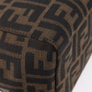 FENDI Zucca Canvas Mamma Baguette Hand Bag Brown Silver Auth 195795V-14