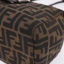 FENDI Zucca Canvas Mamma Baguette Hand Bag Brown Silver Auth 195795V-15