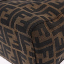 FENDI Zucca Canvas Mamma Baguette Hand Bag Brown Silver Auth 195795V-17