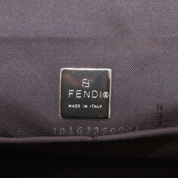 FENDI Zucca Canvas Mamma Baguette Hand Bag Brown Silver Auth 195795V
