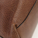 GUCCI Interlocking Hand Bag Leather 2way Brown Silver 326514 Auth 195798V-13