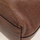 GUCCI Interlocking Hand Bag Leather 2way Brown Silver 326514 Auth 195798V-14