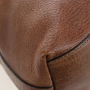 GUCCI Interlocking Hand Bag Leather 2way Brown Silver 326514 Auth 195798V-15