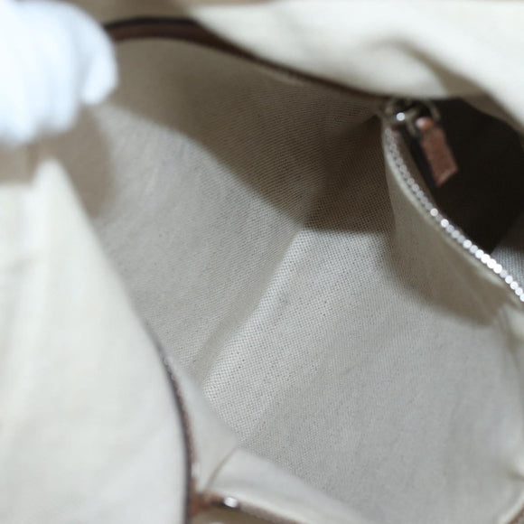 GUCCI Interlocking Hand Bag Leather 2way Brown Silver 326514 Auth 195798V