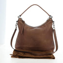 GUCCI Interlocking Hand Bag Leather 2way Brown Silver 326514 Auth 195798V-27