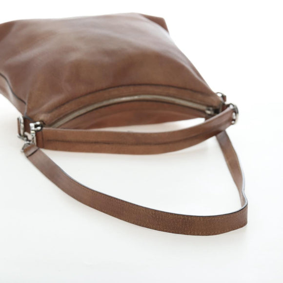 GUCCI Interlocking Hand Bag Leather 2way Brown Silver 326514 Auth 195798V
