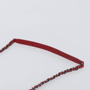 CHANEL Matelasse Coco Handle Chain Bag Caviar Skin 2way Red CC Auth 195900V-11