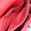 CHANEL Matelasse Coco Handle Chain Bag Caviar Skin 2way Red CC Auth 195900V-27