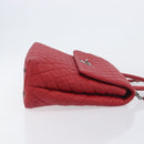 CHANEL Matelasse Coco Handle Chain Bag Caviar Skin 2way Red CC Auth 195900V-4