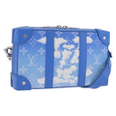 LOUIS VUITTON Monogram Clouds Soft Trunk Wallet Bag Blue M45432 LV Auth 195901M-1