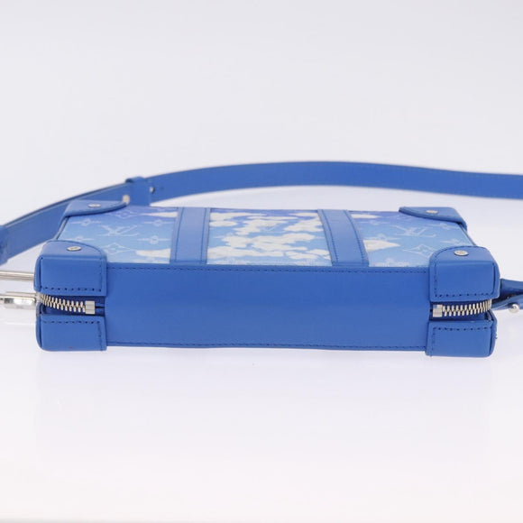 LOUIS VUITTON Monogram Clouds Soft Trunk Wallet Bag Blue M45432 LV Auth 195901M