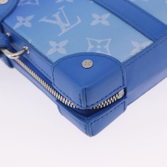 LOUIS VUITTON Monogram Clouds Soft Trunk Wallet Bag Blue M45432 LV Auth 195901M