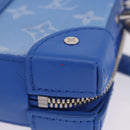 LOUIS VUITTON Monogram Clouds Soft Trunk Wallet Bag Blue M45432 LV Auth 195901M-19