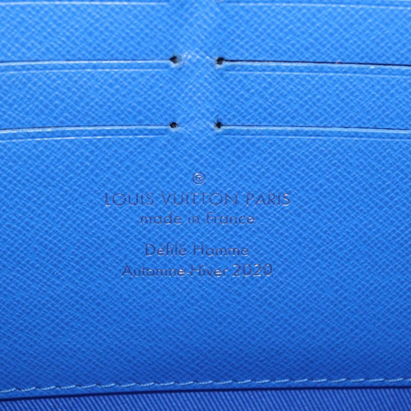 LOUIS VUITTON Monogram Clouds Soft Trunk Wallet Bag Blue M45432 LV Auth 195901M
