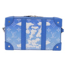 LOUIS VUITTON Monogram Clouds Soft Trunk Wallet Bag Blue M45432 LV Auth 195901M-13